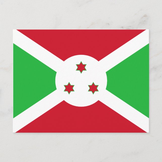 Cartão Postal da Bandeira do Burundi (Frente)