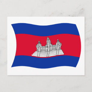 Cartão Postal da Bandeira do Camboja