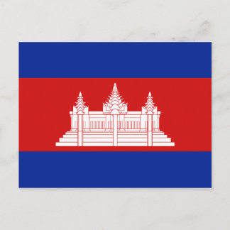 Cartão postal da bandeira do Camboja