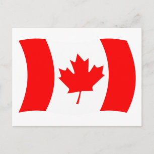 Cartão Postal da Bandeira do Canadá
