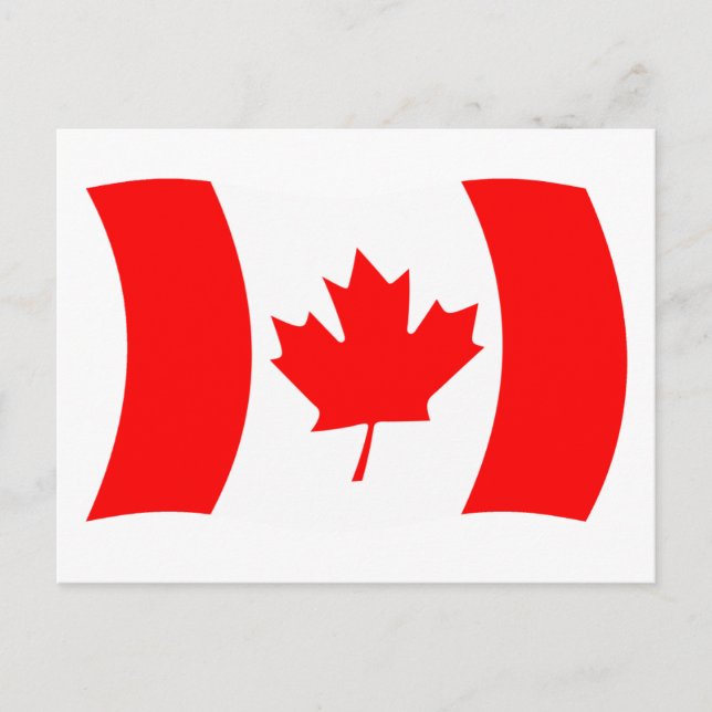 Cartão Postal da Bandeira do Canadá (Frente)