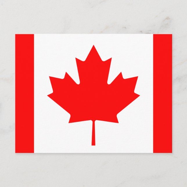 Cartão postal da Bandeira do Canadá (Frente)