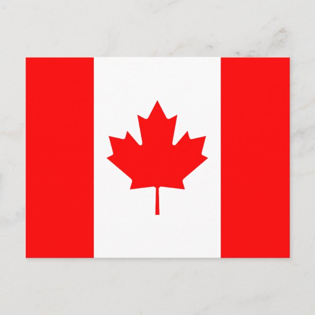 Cartão postal da bandeira do Canadá (Frente)