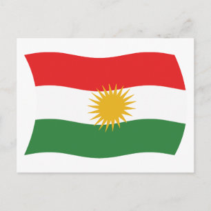 Cartão Postal da Bandeira do Curdistão