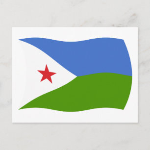 Cartão Postal da Bandeira do Djibuti
