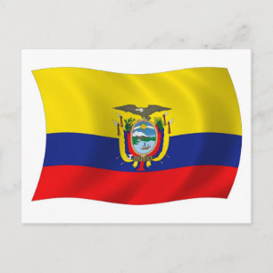 Cartão Postal da Bandeira do Equador