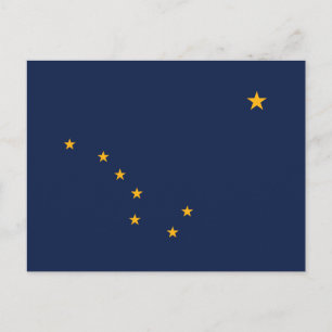 Cartão Postal da Bandeira do Estado do Alasca
