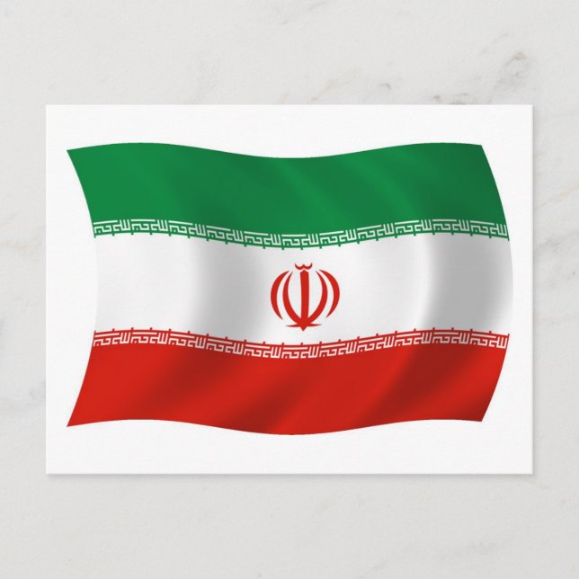 Cartão Postal da Bandeira do Irã (Frente)