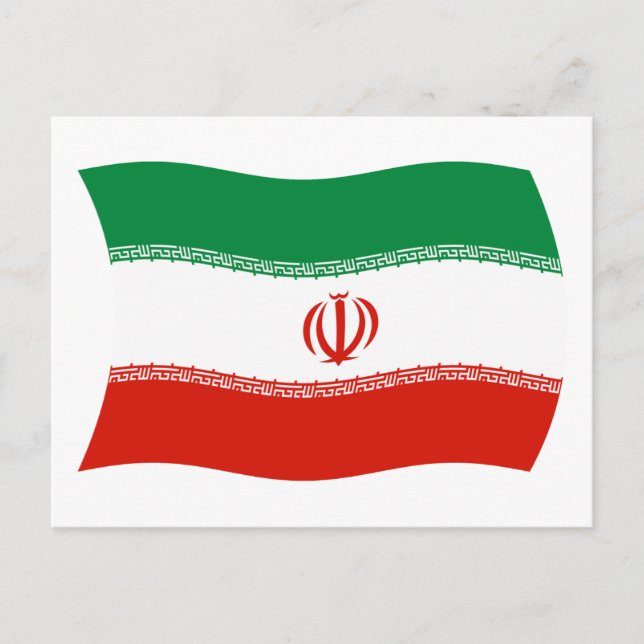 Cartão Postal da Bandeira do Irã (Frente)