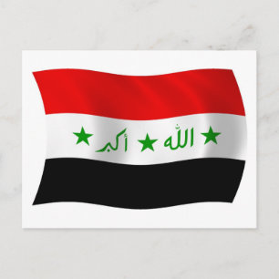 Cartão Postal da Bandeira do Iraque