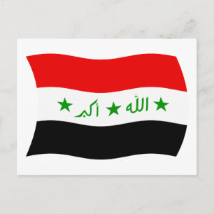 Cartão Postal da Bandeira do Iraque