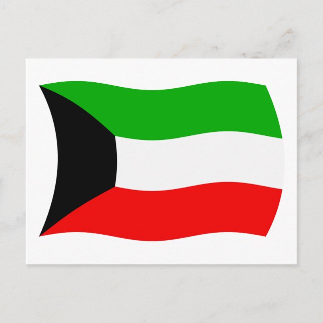 Cartão Postal da Bandeira do Kuwait (Frente)