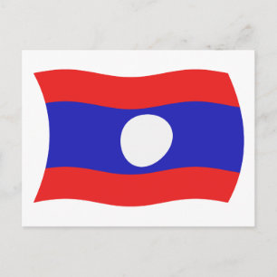 Cartão Postal da Bandeira do Laos