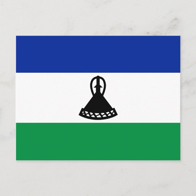 Cartão Postal da Bandeira do Lesoto (Frente)