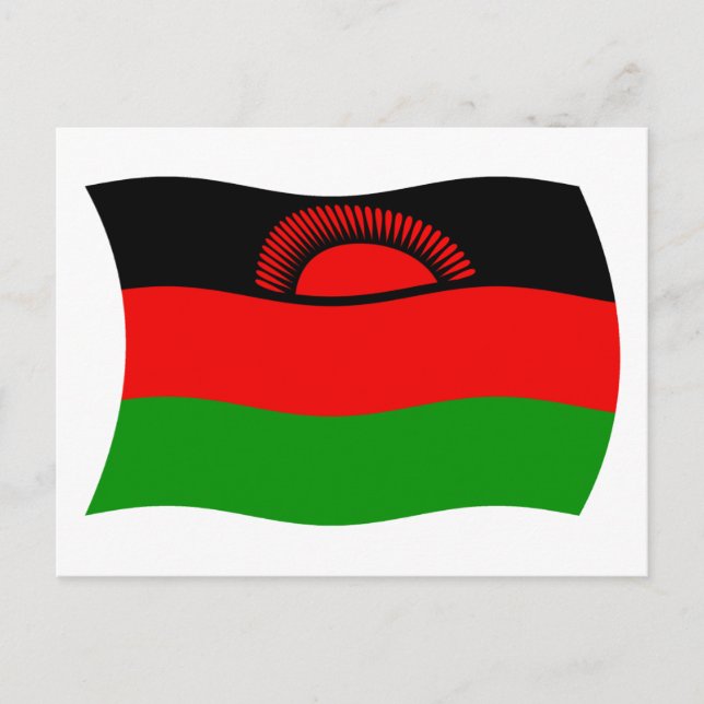 Cartão Postal da Bandeira do Malawi (Frente)