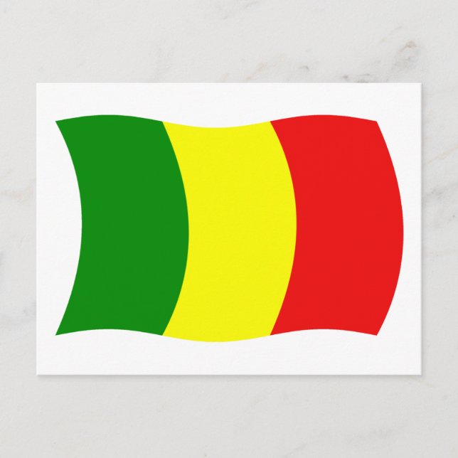 Cartão Postal da Bandeira do Mali (Frente)