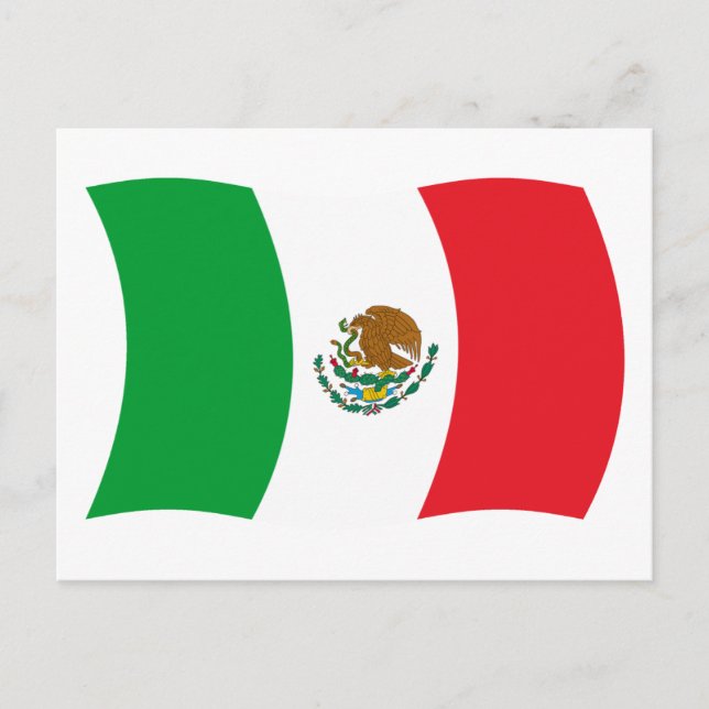 Cartão Postal da Bandeira do México (Frente)