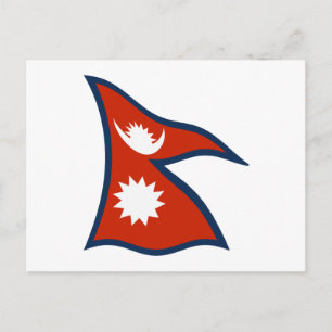 Cartão Postal da Bandeira do Nepal