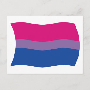 Cartão Postal da Bandeira do Orgulho Bissexual