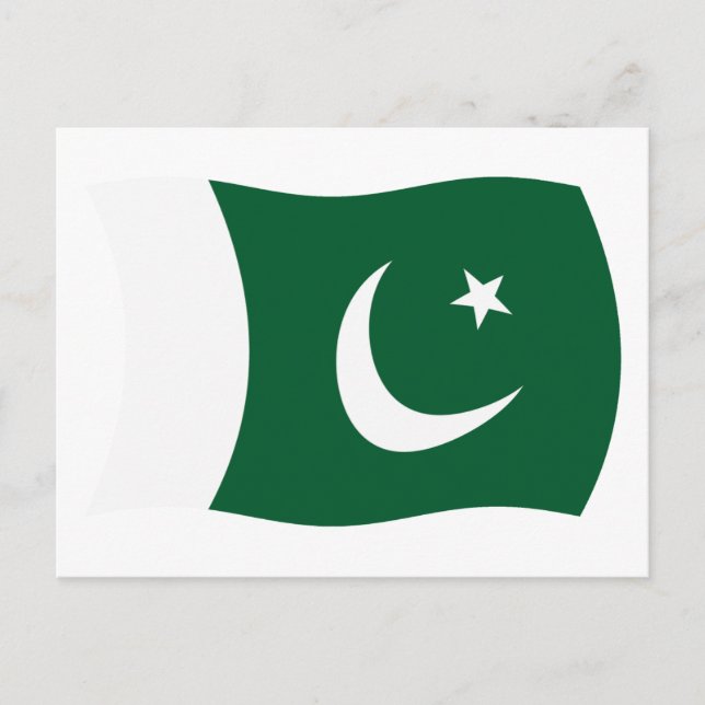 Cartão Postal da Bandeira do Paquistão (Frente)
