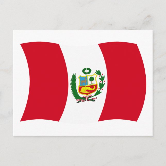 Cartão Postal da Bandeira do Peru (Frente)