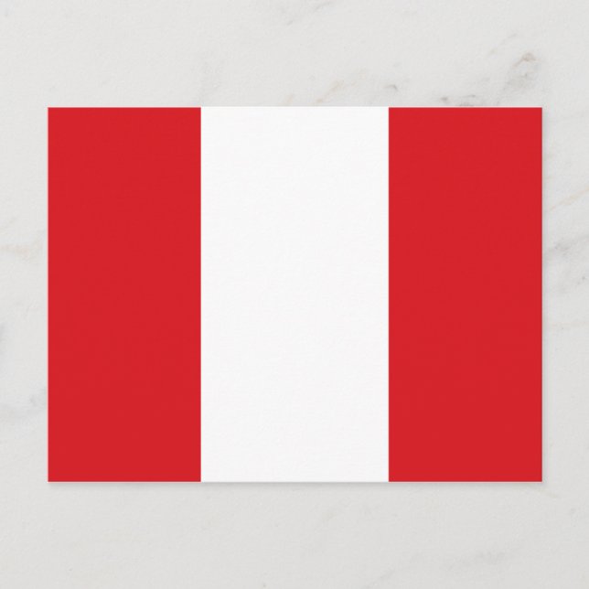 Cartão postal da Bandeira do Peru (Frente)