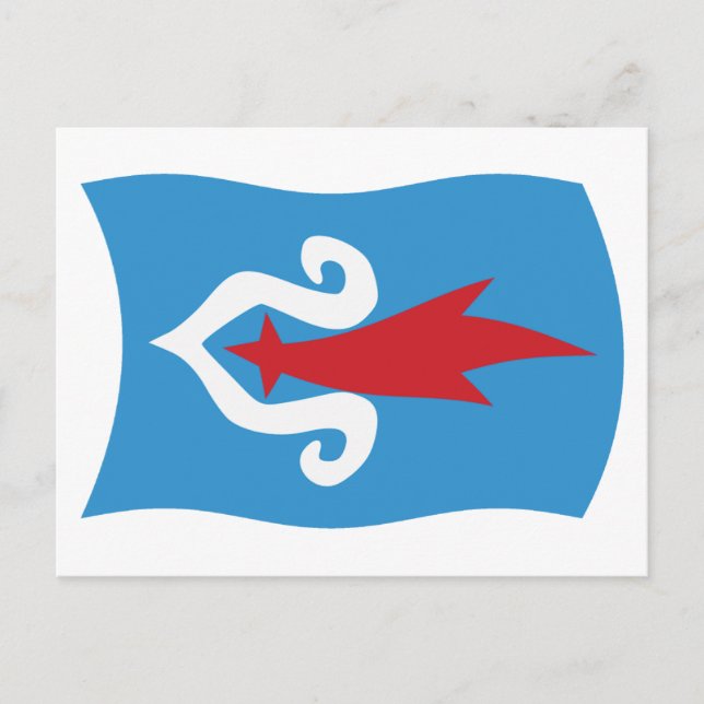 Cartão Postal da Bandeira do Povo Ainu (Frente)