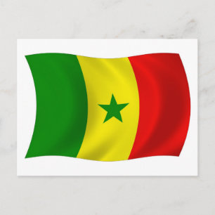 Cartão Postal da Bandeira do Senegal