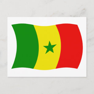 Cartão Postal da Bandeira do Senegal
