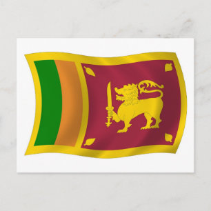 Cartão Postal da Bandeira do Sri Lanka