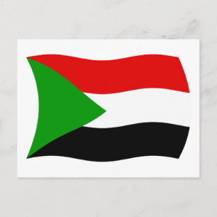 Cartão Postal da Bandeira do Sudão