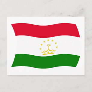 Cartão Postal da Bandeira do Tajiquistão