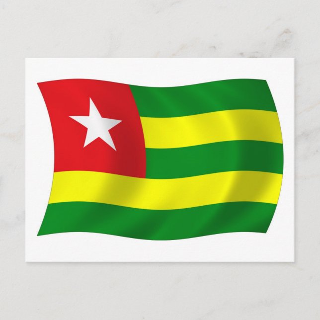 Cartão Postal da Bandeira do Togo (Frente)