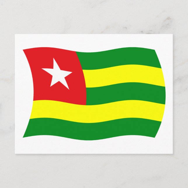 Cartão Postal da Bandeira do Togo (Frente)