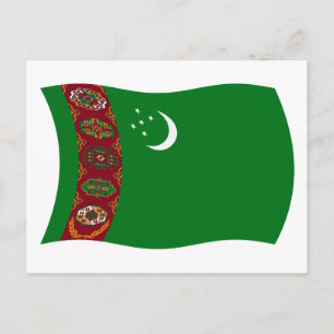 Cartão Postal da Bandeira do Turcomenistão