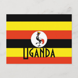 Cartão postal da bandeira do Uganda