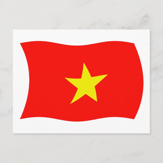 Cartão Postal da Bandeira do Vietnã (Frente)