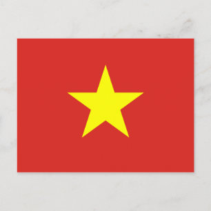 Cartão postal da bandeira do Vietnã