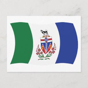 Cartão Postal da Bandeira do Yukon