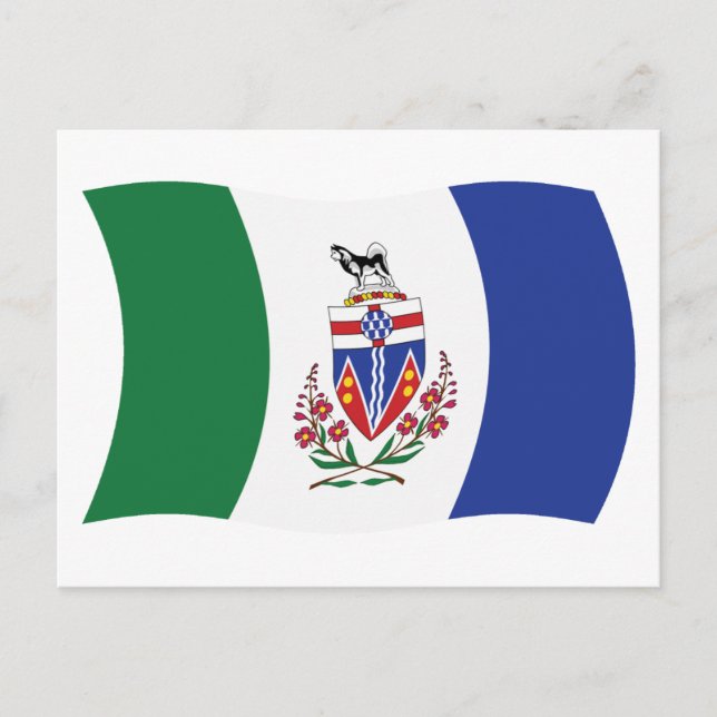 Cartão Postal da Bandeira do Yukon (Frente)