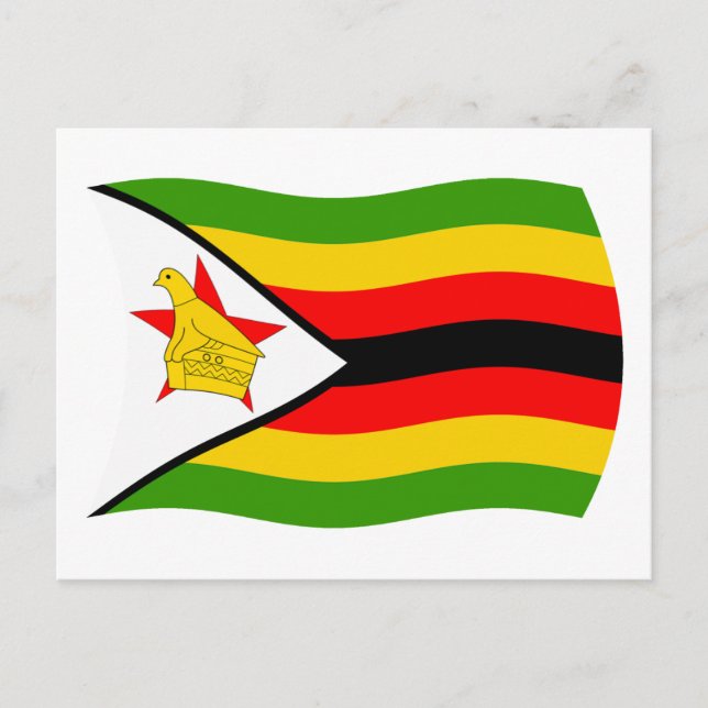 Cartão Postal da Bandeira do Zimbábue (Frente)