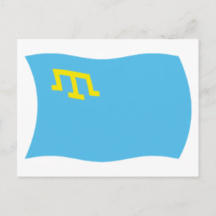 Cartão Postal da Bandeira dos Tártaros da Crimeia