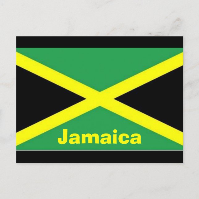 Cartão Postal da Bandeira Jamaicana (Frente)