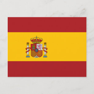 Cartão Postal da Bandeira Nacional da Espanha