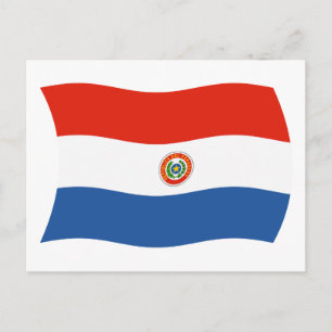 Cartão postal da bandeira paraguaia
