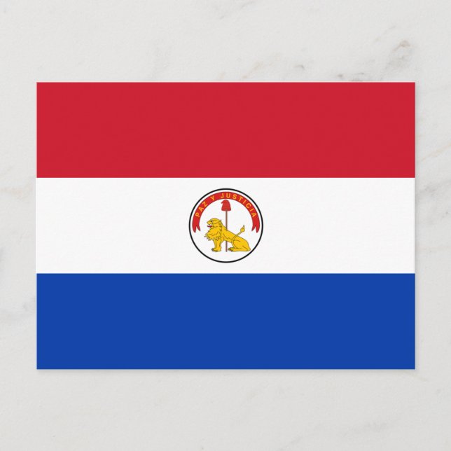 Cartão postal da bandeira paraguaia (Frente)