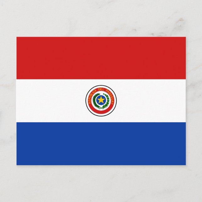 Cartão postal da bandeira paraguaia (Frente)