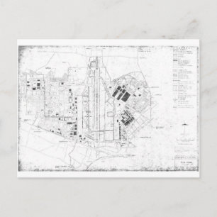 cartão postal da base aérea tachikawa japan 1945-1