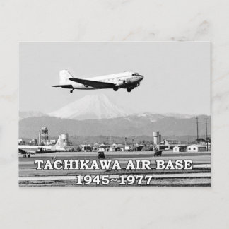 cartão postal da base aérea tachikawa japan 1945-1