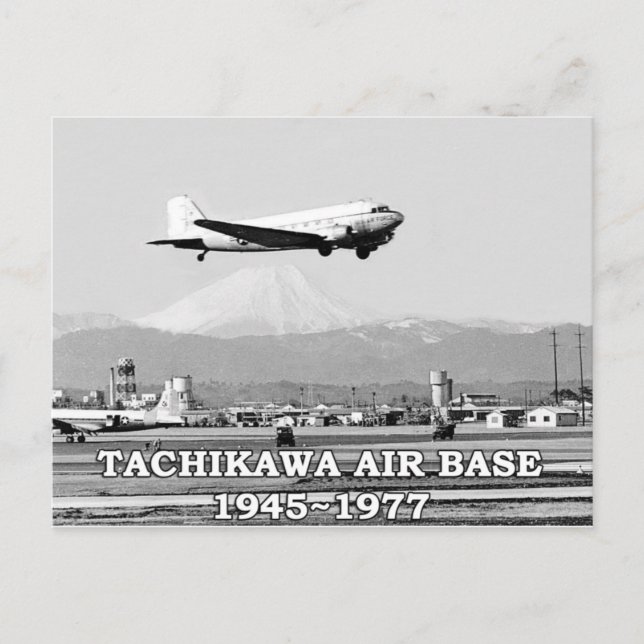 cartão postal da base aérea tachikawa japan 1945-1 (Frente)